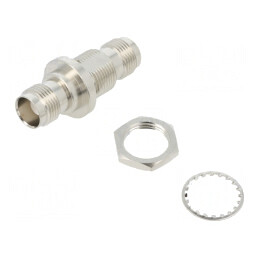 Adaptor Drept 50Ω POM Aurit | Electronic-mag.ro | Componente Electronice
