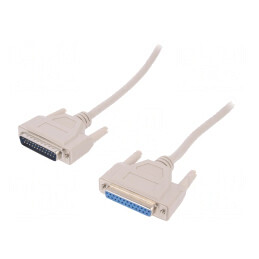 Cablu D-Sub 25pin 5m Bej | Electronic-mag.ro | Componente Electronice