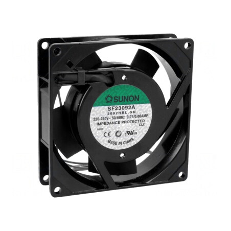 Ventilator AC Axial 230V 92x92x25mm 51m3/h 37dBA | Electronic-mag.ro | Componente Electronice