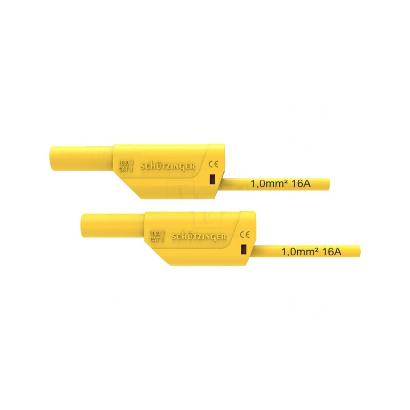 Cablu de măsurare 16A mufă banană 4 mm dublă | Electronic-mag.ro | Componente Electronice
