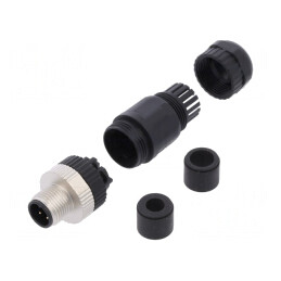 Mufă M12 4-PIN CANopen pe cablu IP67 | Electronic-mag.ro | Componente Electronice