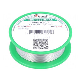 Sârmă de Lipit Fără Plumb 1mm 100g | Electronic-mag.ro | Componente Electronice
