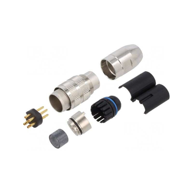 Conector M16 Mufă Tată 6 PIN 5A 250V Drept Pe Cablu | Electronic-mag.ro | Componente Electronice