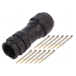 Conector circular tată crimpat 12 pini 22-20AWG X-Lok | Electronic-mag.ro | Componente Electronice