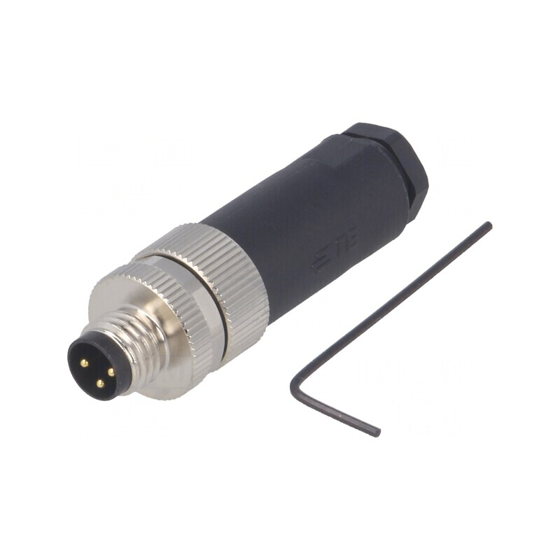 Conector M8 3-Pin Drept IP67 | Electronic-mag.ro | Componente Electronice
