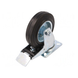 Roată de transport 125mm 100kg gumă | Electronic-mag.ro | Componente Electronice