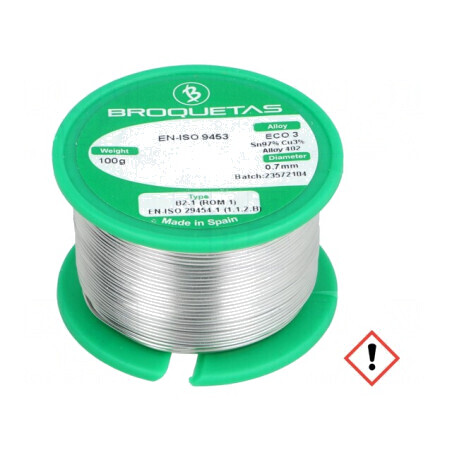 Sârmă de lipit fără plumb 0,7mm 100g | Electronic-mag.ro | Componente Electronice