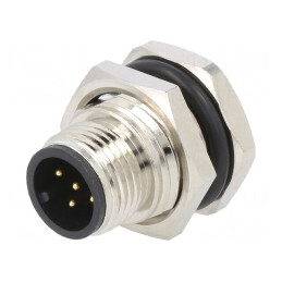 Soclu M12 Pin 5 pentru DeviceNet/CANopen THT IPX7 125V | Electronic-mag.ro | Componente Electronice
