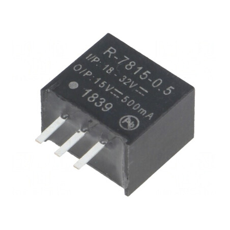 Convertor DC/DC 7,5W 18-32V la 15V 0,5A SIP3 | Electronic-mag.ro | Componente Electronice