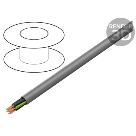 Cablu neecranat gri YSLY-JZ 10G2,5mm2 300V/500V Cu litat | Electronic-mag.ro | Componente Electronice