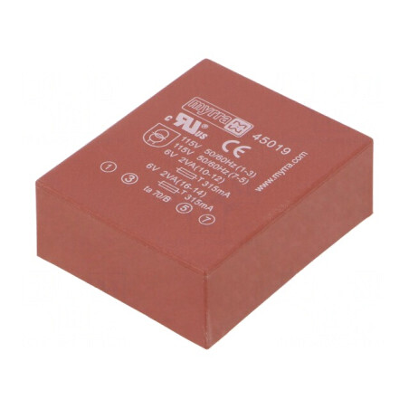 Transformator încapsulat 4VA 115/230V 6V 333mA | Electronic-mag.ro | Componente Electronice