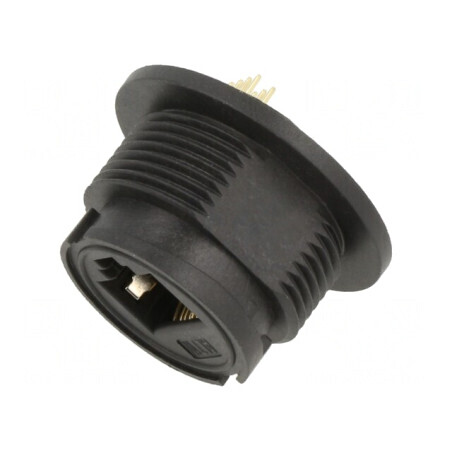Conector Ethernet RJ45 Cat5e IP67 THT Drept 8P8C | Electronic-mag.ro | Componente Electronice