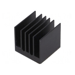 Radiator Extrudat cu Aripioare BGA Negru 21x21mm | Electronic-mag.ro | Componente Electronice