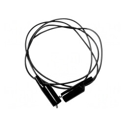 Cablu de măsurare 10A cu clemă crocodil neagră | Electronic-mag.ro | Componente Electronice