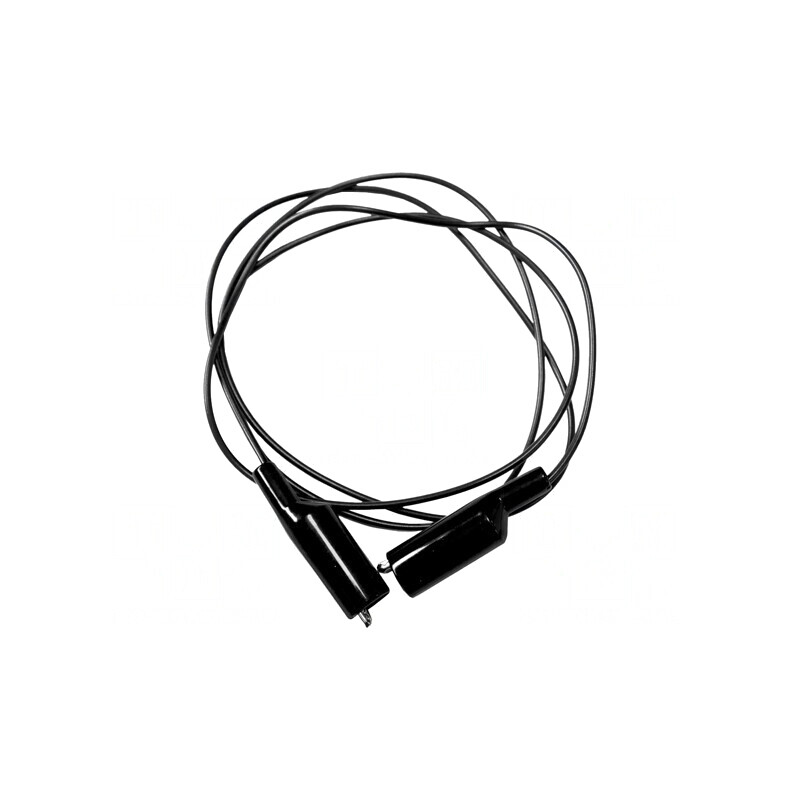 Cablu de măsurare 10A cu clemă crocodil neagră | Electronic-mag.ro | Componente Electronice