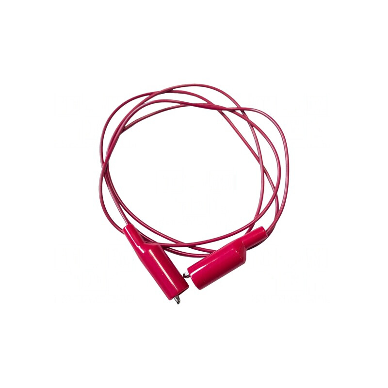 Cablu de măsurare 10A cu cleme crocodil roșii | Electronic-mag.ro | Componente Electronice