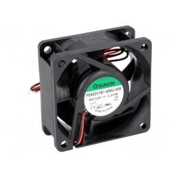 Ventilator DC Axial 12V 60x60x25mm 61,16m3/h 44dBA cu Bilă | Electronic-mag.ro | Componente Electronice