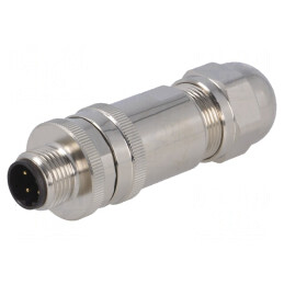 Mufă M12 4 PIN tată Ethernet IP67 dreaptă 250V | Electronic-mag.ro | Componente Electronice