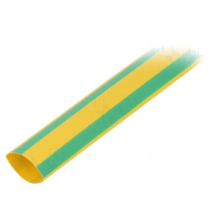 Manșon Termocontractabil Galben-Verde 12mm 1m | Electronic-mag.ro | Componente Electronice