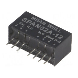 Convertor DC/DC 2W 9-18V la 12V 167mA SIP8 | Electronic-mag.ro | Componente Electronice