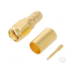 Mufă SMA tată 50Ω PTFE aurit | Electronic-mag.ro | Componente Electronice
