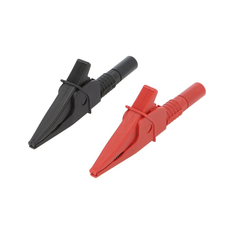 Borne crocodil 20A negru-roșu 1kV 39mm | Electronic-mag.ro | Componente Electronice Borne crocodil 20A negru-roșu 1kV 39mm | Electronic-mag.ro | Componente Electronice