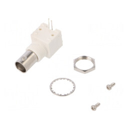 Soclu BNC mamă unghi 90° montare panou | Electronic-mag.ro | Componente Electronice