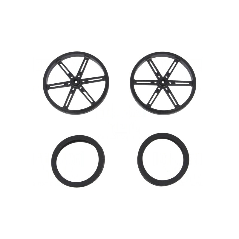 Ax neagră cu împingere și înșurubare 90mm 2buc. | Electronic-mag.ro | Componente Electronice