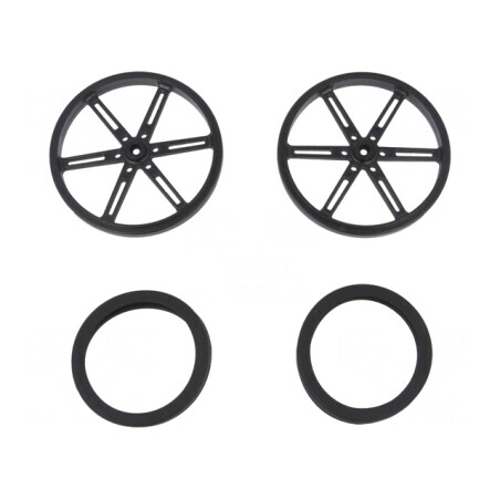 Ax neagră cu împingere și înșurubare 90mm 2buc. | Electronic-mag.ro | Componente Electronice