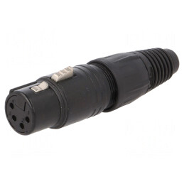 Mufă XLR Mamă 4 Pin Drept pe Cablu 3,5-8mm
