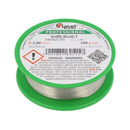 Sârmă de Lipit fără Plumb 1mm 100g 227°C | Electronic-mag.ro | Componente Electronice