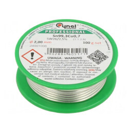 Sârmă de lipit fără plumb 2mm 100g 227°C | Electronic-mag.ro | Componente Electronice