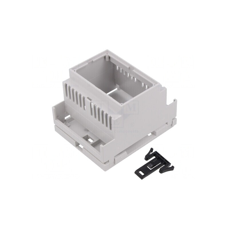 Carcasă pentru șină DIN gri deschis 90x71x58mm | Electronic-mag.ro | Componente Electronice