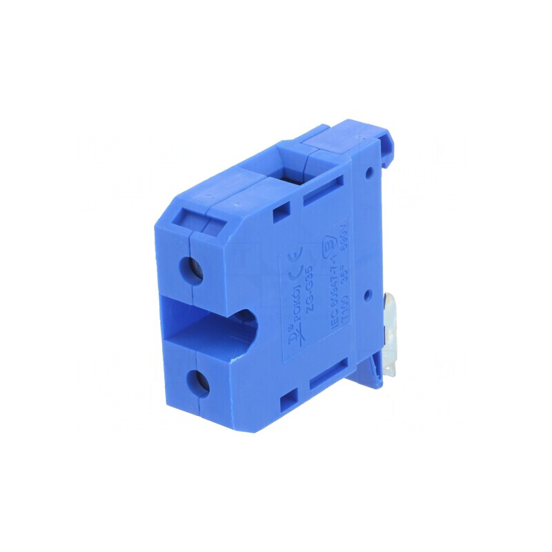 Conector Șine Albastru TS35 4-35mm2 1 Pistă 2 Borne | Electronic-mag.ro | Componente Electronice