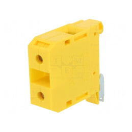 Conector de Îmbinare Șine Galben 4-35mm² 2 Borne TS35 | Electronic-mag.ro | Componente Electronice