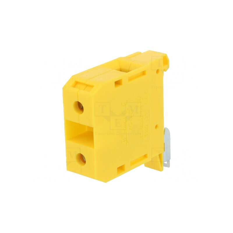 Conector de Îmbinare Șine Galben 4-35mm² 2 Borne TS35 | Electronic-mag.ro | Componente Electronice
