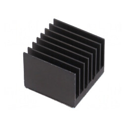 Radiator extrudat cu aripioare BGA negru 25x25mm | Electronic-mag.ro | Componente Electronice