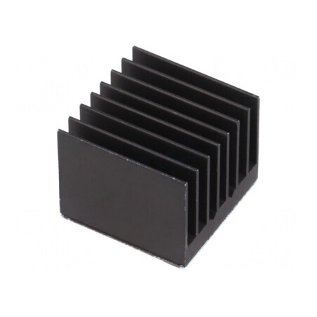 Radiator extrudat cu aripioare BGA negru 25x25mm | Electronic-mag.ro | Componente Electronice