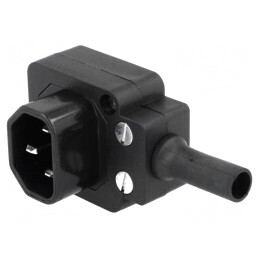 Conector Alimentare AC Mufă Tată 10A 250V IEC 60320 | Electronic-mag.ro | Componente Electronice