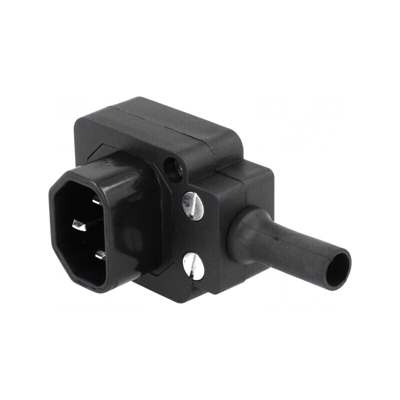 Conector Alimentare AC Mufă Tată 10A 250V IEC 60320 | Electronic-mag.ro | Componente Electronice