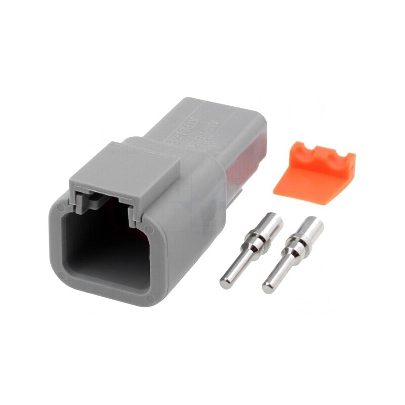 Conector cablu-cablu ATP tată 2 PIN crimpat | Electronic-mag.ro | Componente Electronice