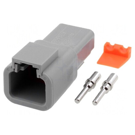 Conector cablu-cablu ATP tată 2 PIN crimpat | Electronic-mag.ro | Componente Electronice