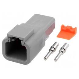 Conector cablu-cablu ATP tată 2 PIN crimpat | Electronic-mag.ro | Componente Electronice