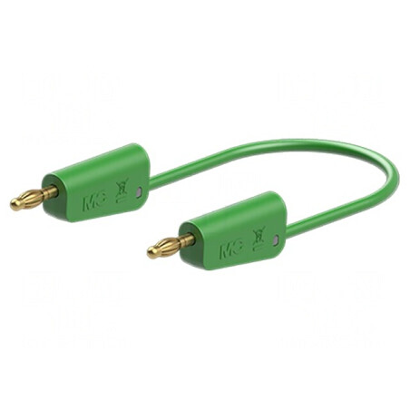 Cablu de măsurare verde 1m 60VDC 30VAC 19A | Electronic-mag.ro | Componente Electronice