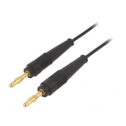 Cablu de măsurare neizolat 60VDC 30VAC 19A 1,5m negru | Electronic-mag.ro | Componente Electronice