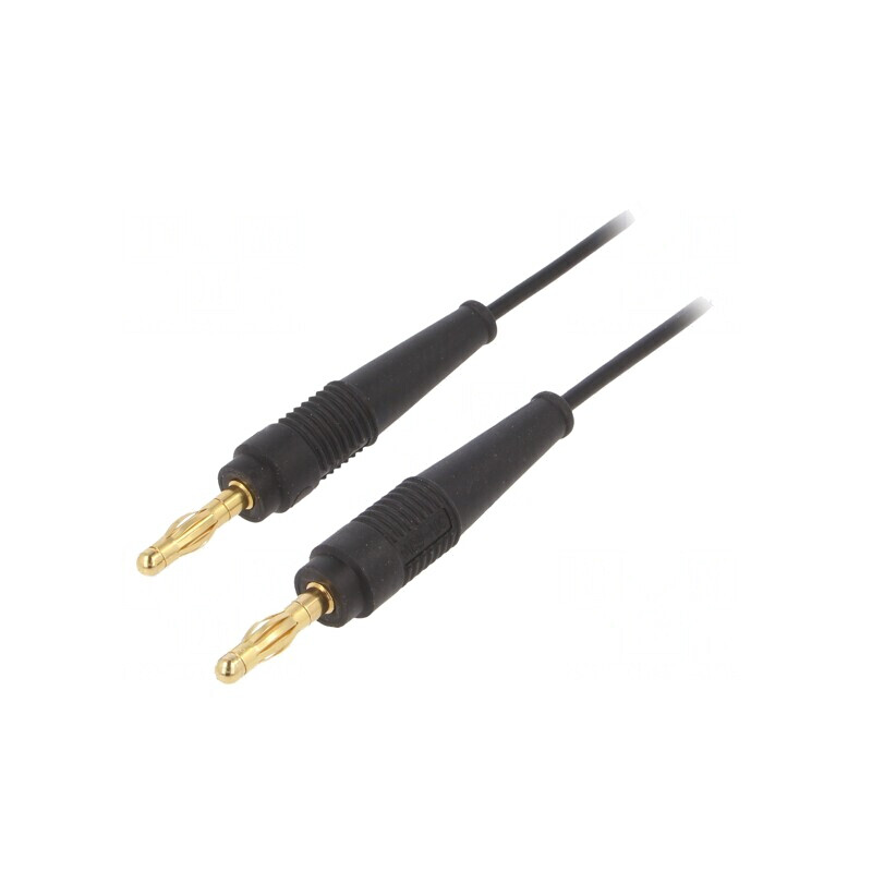 Cablu de măsurare neizolat 60VDC 30VAC 19A 1,5m negru | Electronic-mag.ro | Componente Electronice