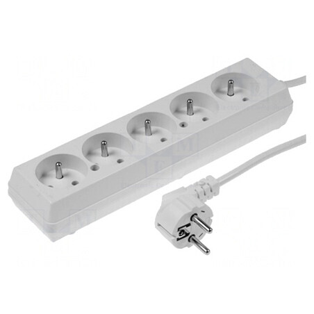Prelungitor electric 5 prize alb 3m 16A | Electronic-mag.ro | Componente Electronice