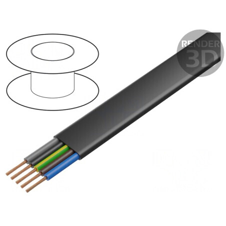 Cablu electric PVC 5G4mm2 neecranat 450/750V Cu | Electronic-mag.ro | Componente Electronice