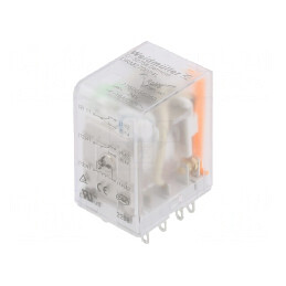 Releu Electromagnetic DPDT 24VDC 10A cu Soclu | Electronic-mag.ro | Componente Electronice
