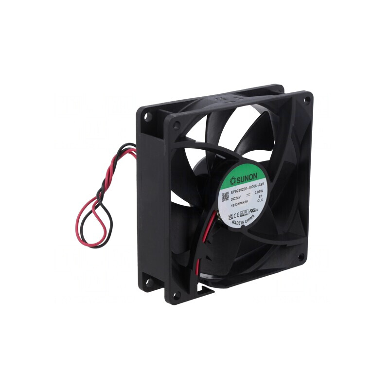 Ventilator axial DC 24V 92x92x25mm 82m3/h 34dBA cu rulment | Electronic-mag.ro | Componente Electronice